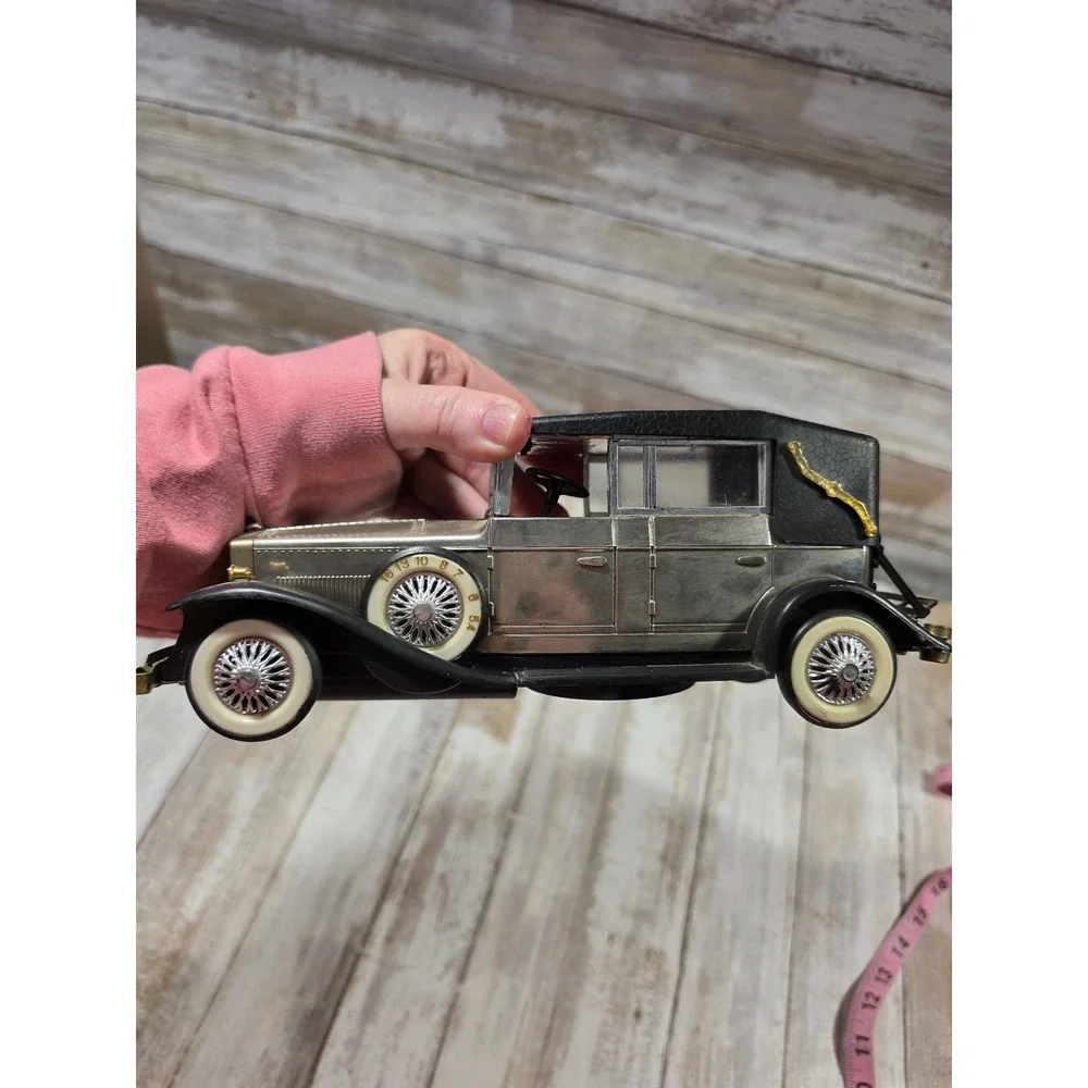 Vintage 1928 Lincoln‎ Model Car Silver Black Radio Music Made in Hong Kong READ